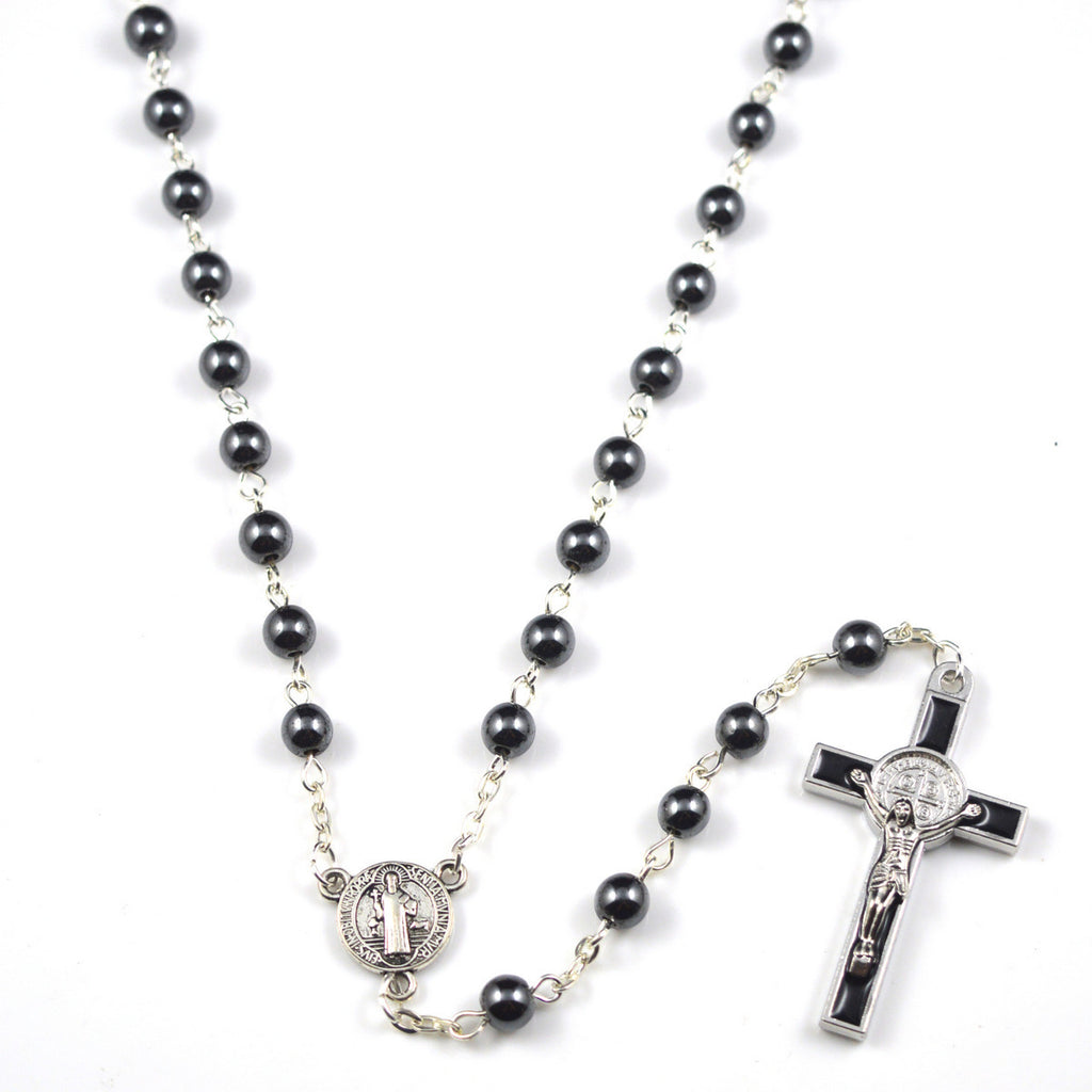 Black Rosary Necklace